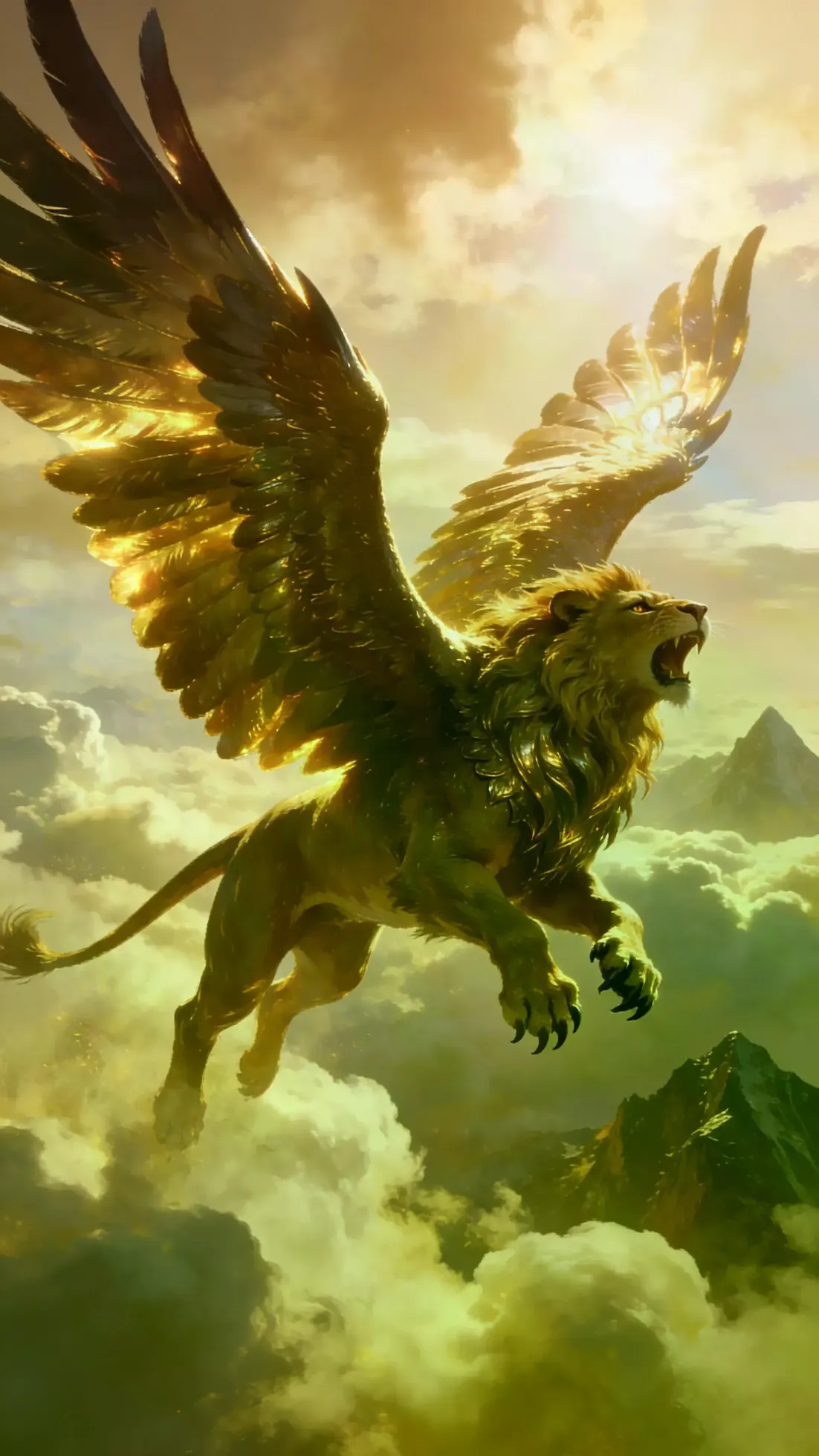 Griffin som svävar