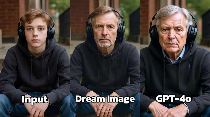 Character Aging Prompts: Dream Image vs. GPT-4o
