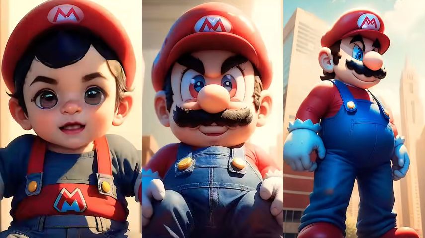 From Baby Mario to Menace Mario: How to Make a Million-viewed AI Glow-Up Video with Dreamface？