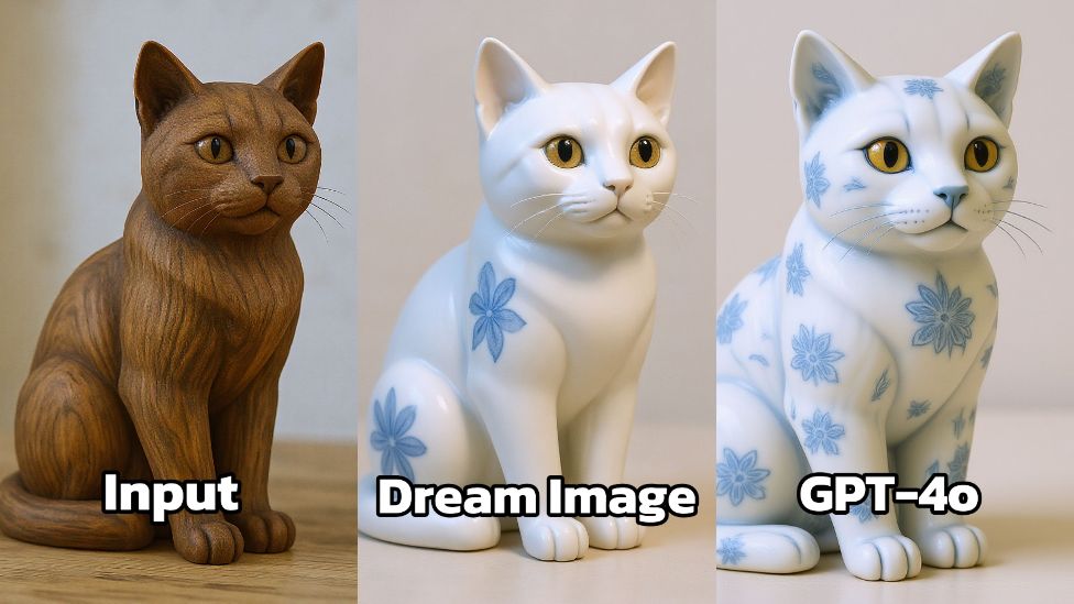 Material Shift Prompts: Dream Image vs. GPT-4o