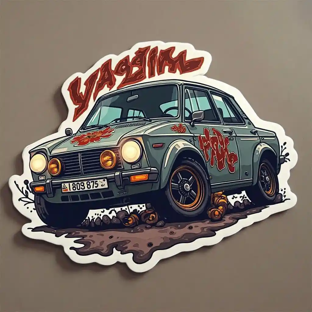 Car Sticker валим боком