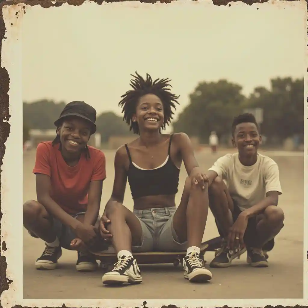 Skater Teen Polaroid