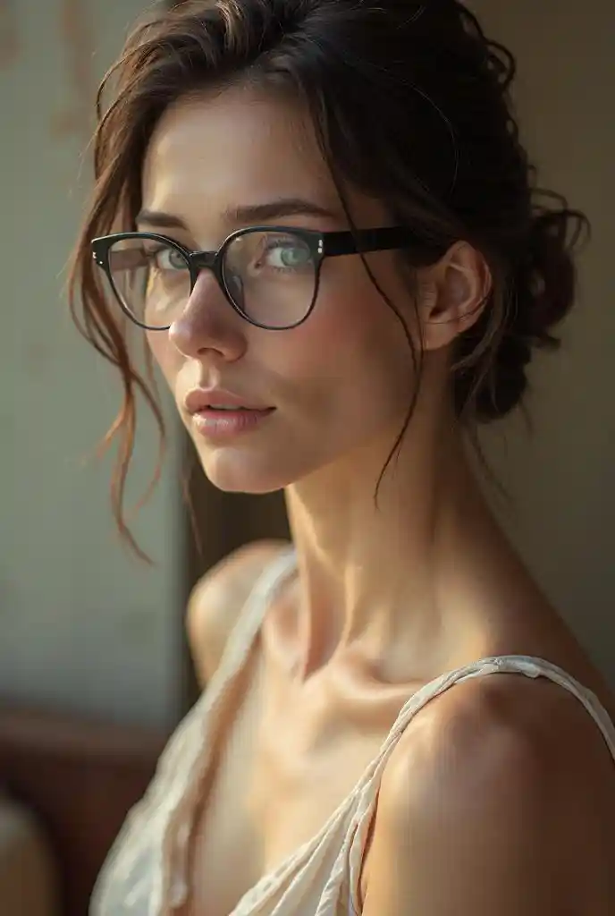 Mwanamke Mwenye Miwani ya Kifahari 