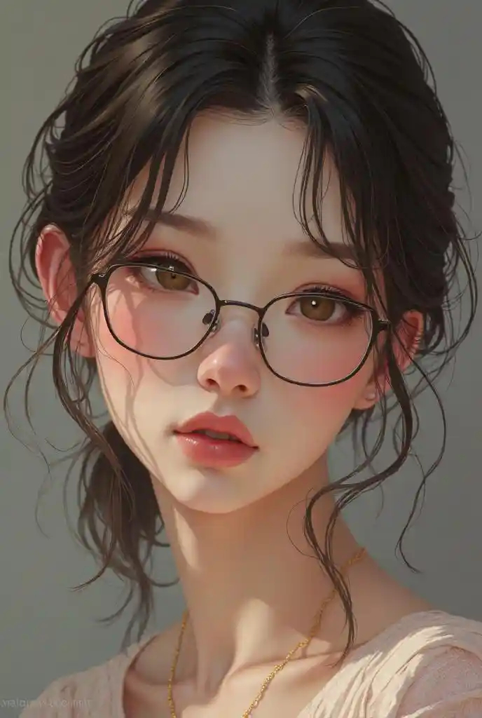 Delicaat portret met een bril