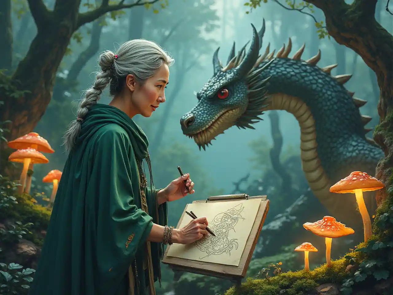 Mchoro wa Joka la Msitu wa Ajabu