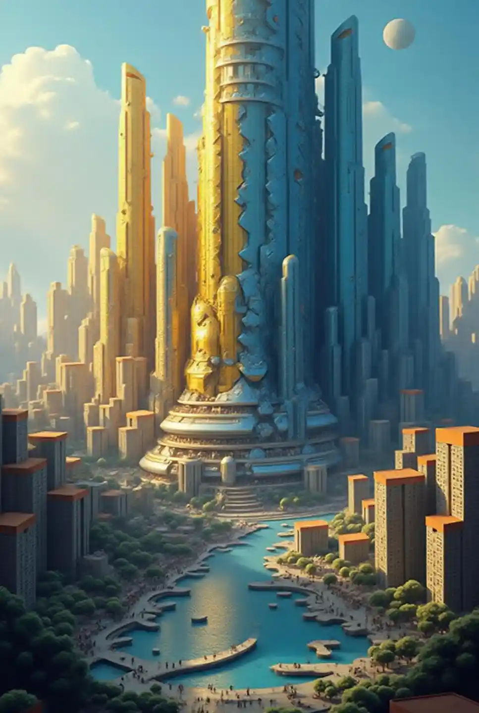 Futuristic City Art