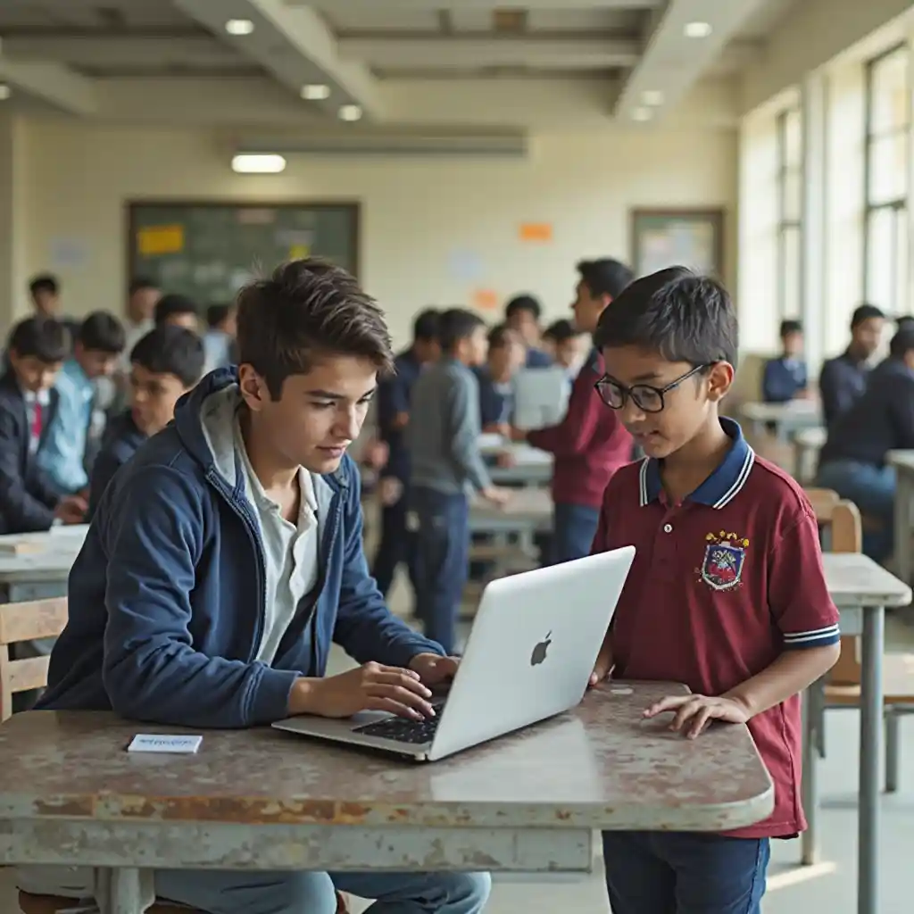 Wanafunzi Watumia Kompyuta za Mkononi