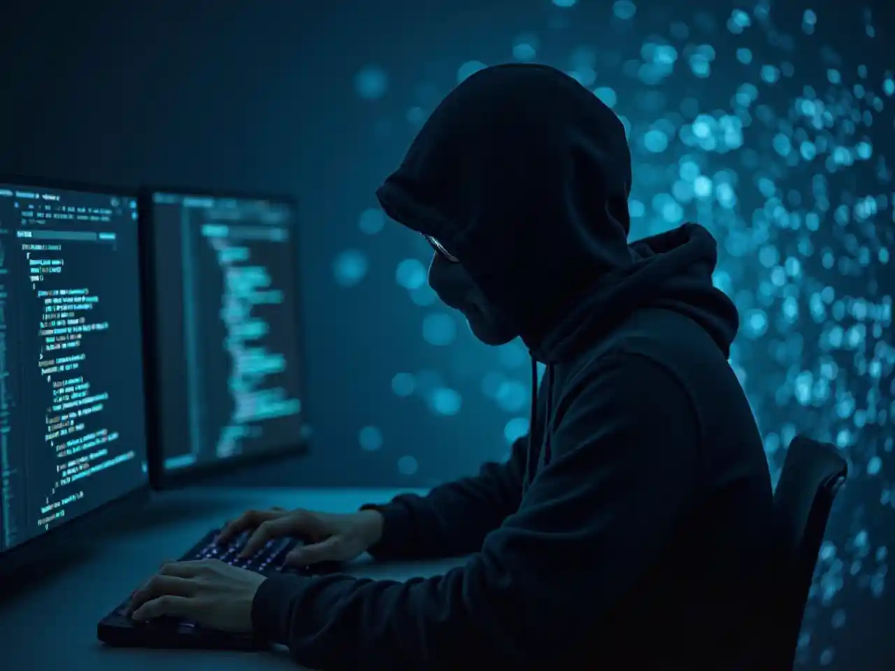 Hacker-Virus digitaler Hintergrund