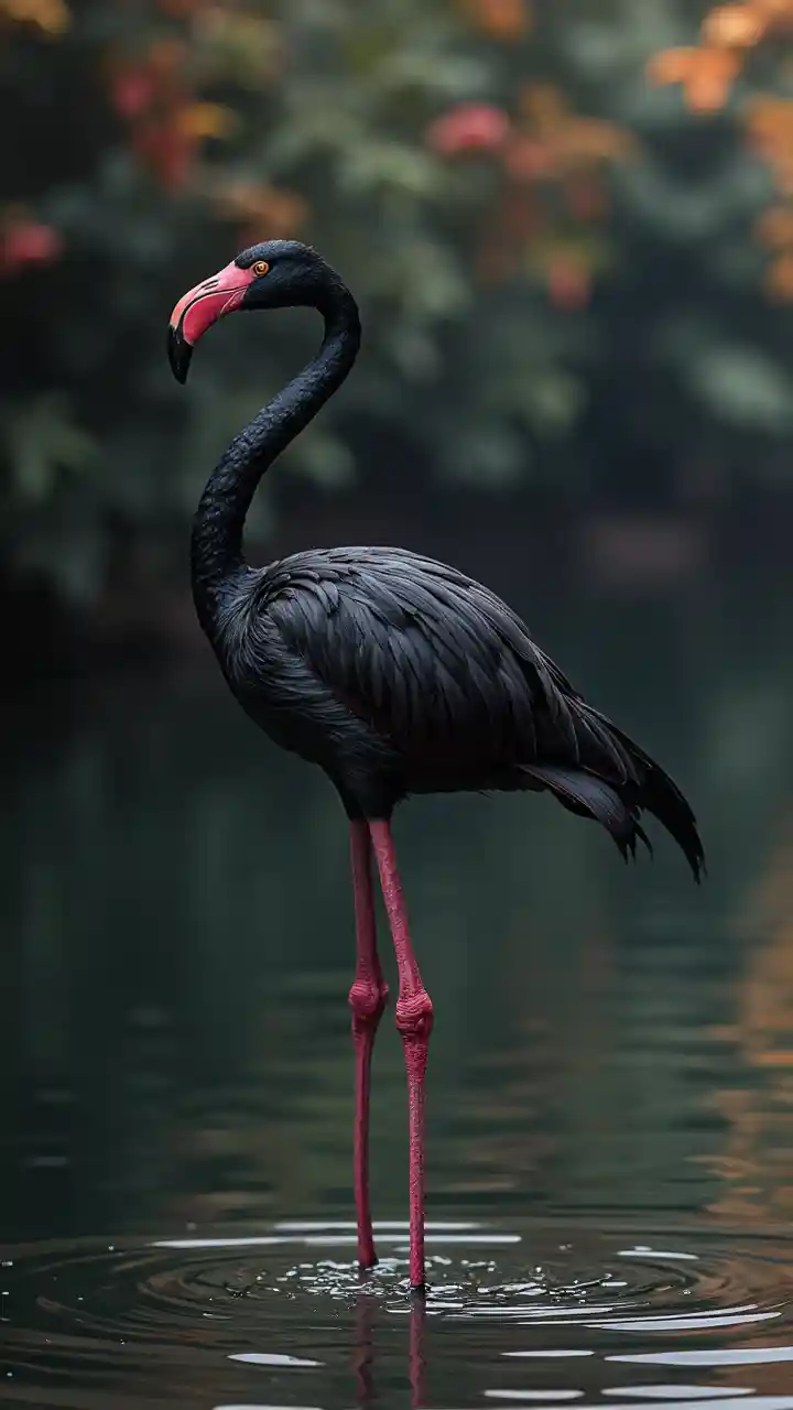 Flamingo Nyeusi Iliyo na Usawaziko