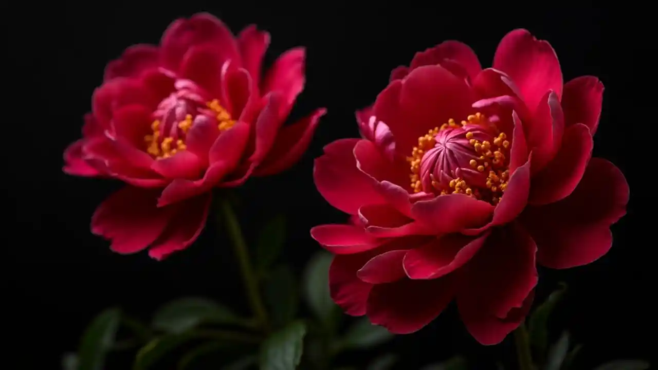 Dark Red Elegant Peony