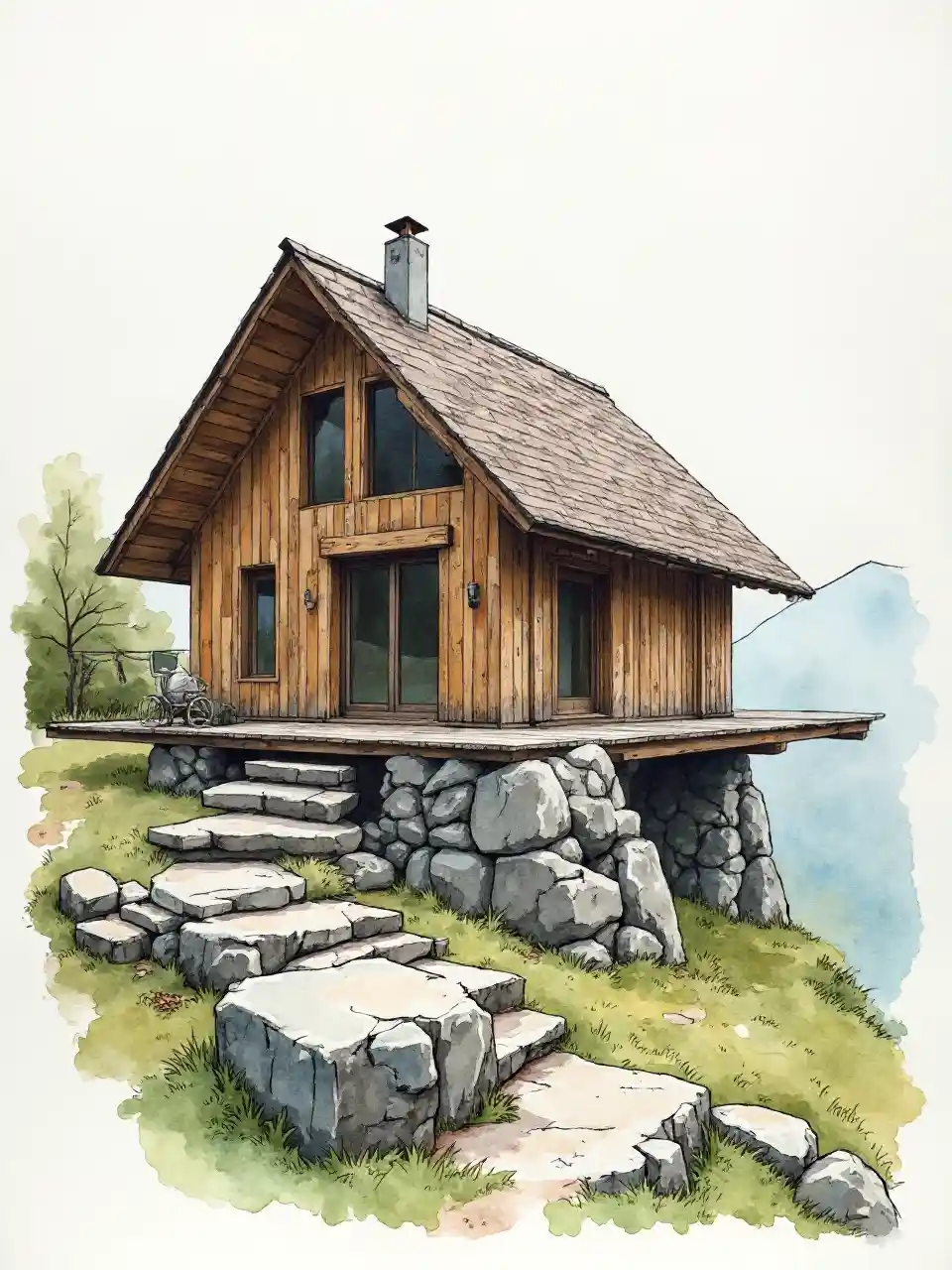 Mchoro wa Nyumba ya Mbao