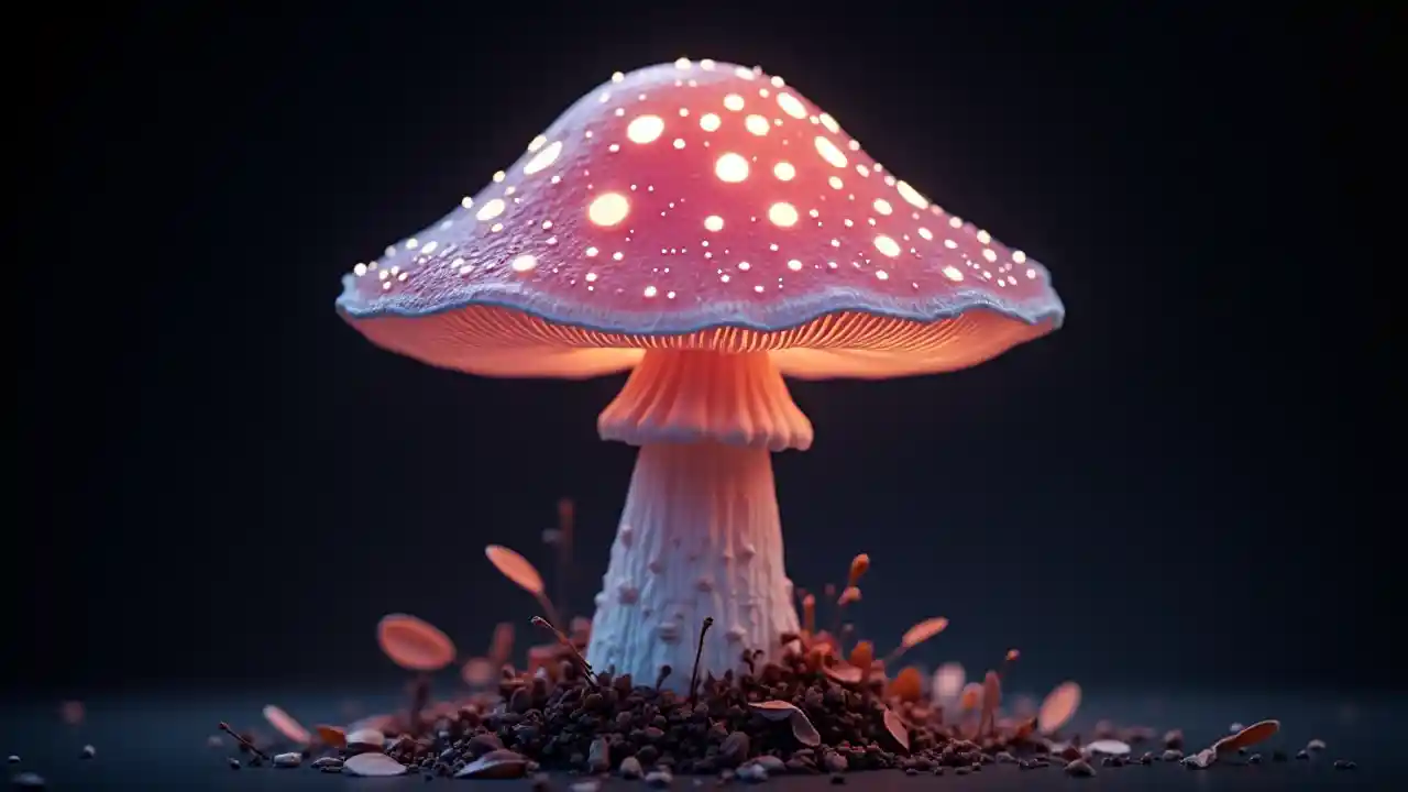 Ubunifu wa Sanaa ya Hologramu ya Uyoga