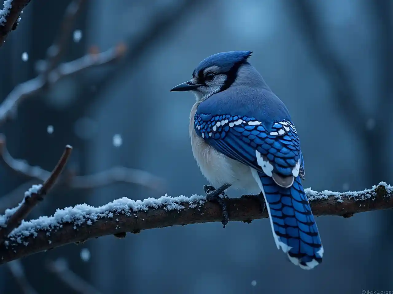 Noche de invierno de Blue Jay