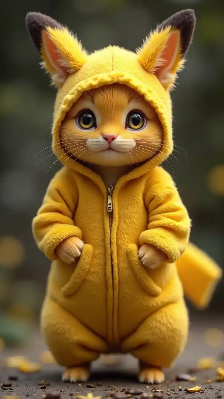 Kediler Pikachu Jumpsuit Sanat