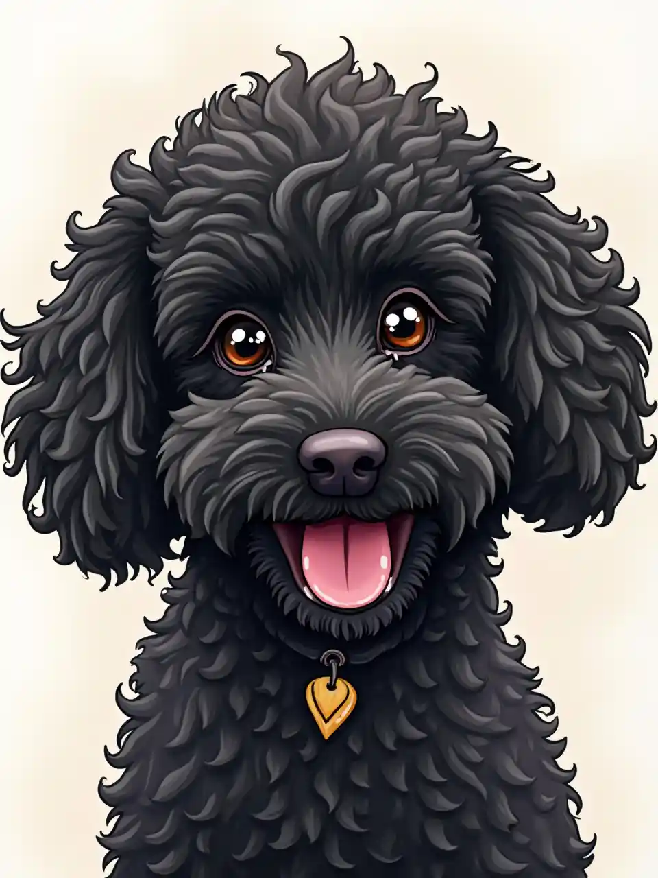 Poedel puppy vector