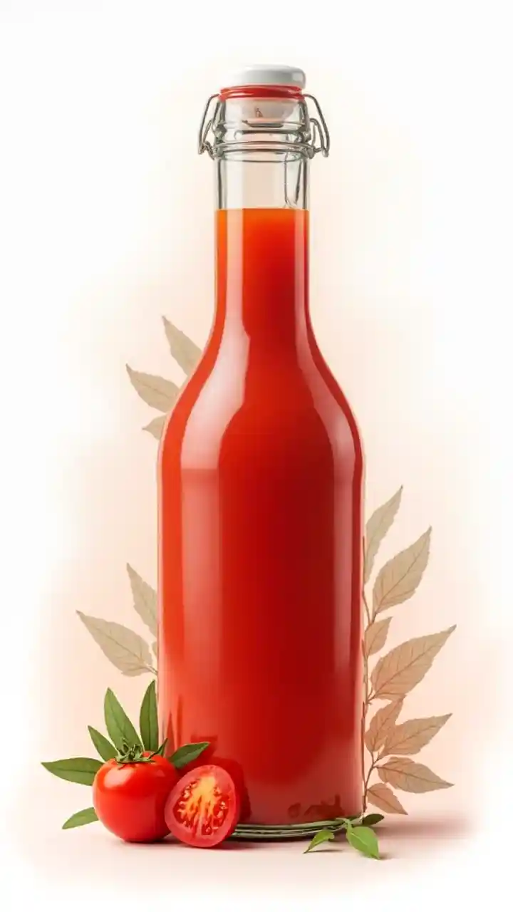 Chupa ya Ketchup ya Nyanya Nyekundu