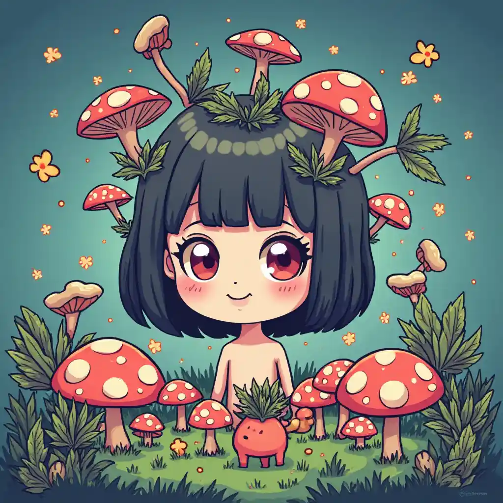 Kawaii Psychedelic Cartoon