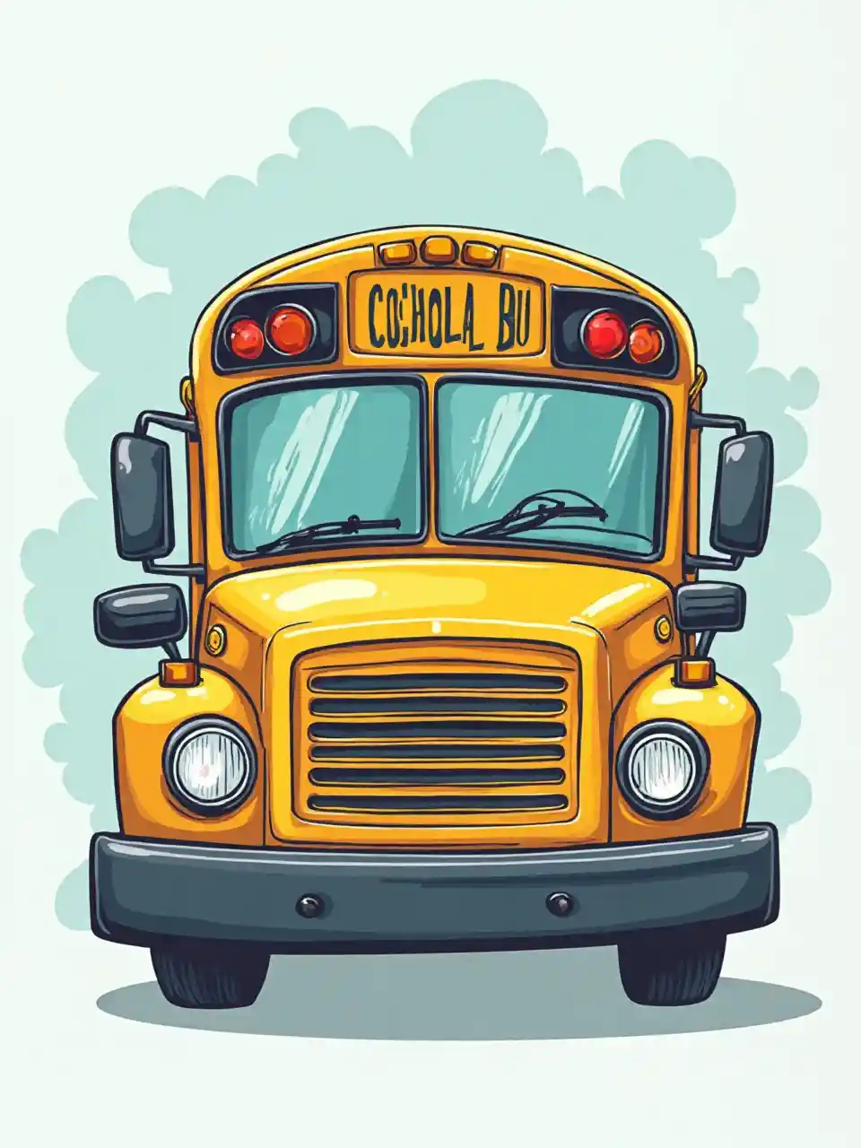 Vektor Bus Sekolah Identitas