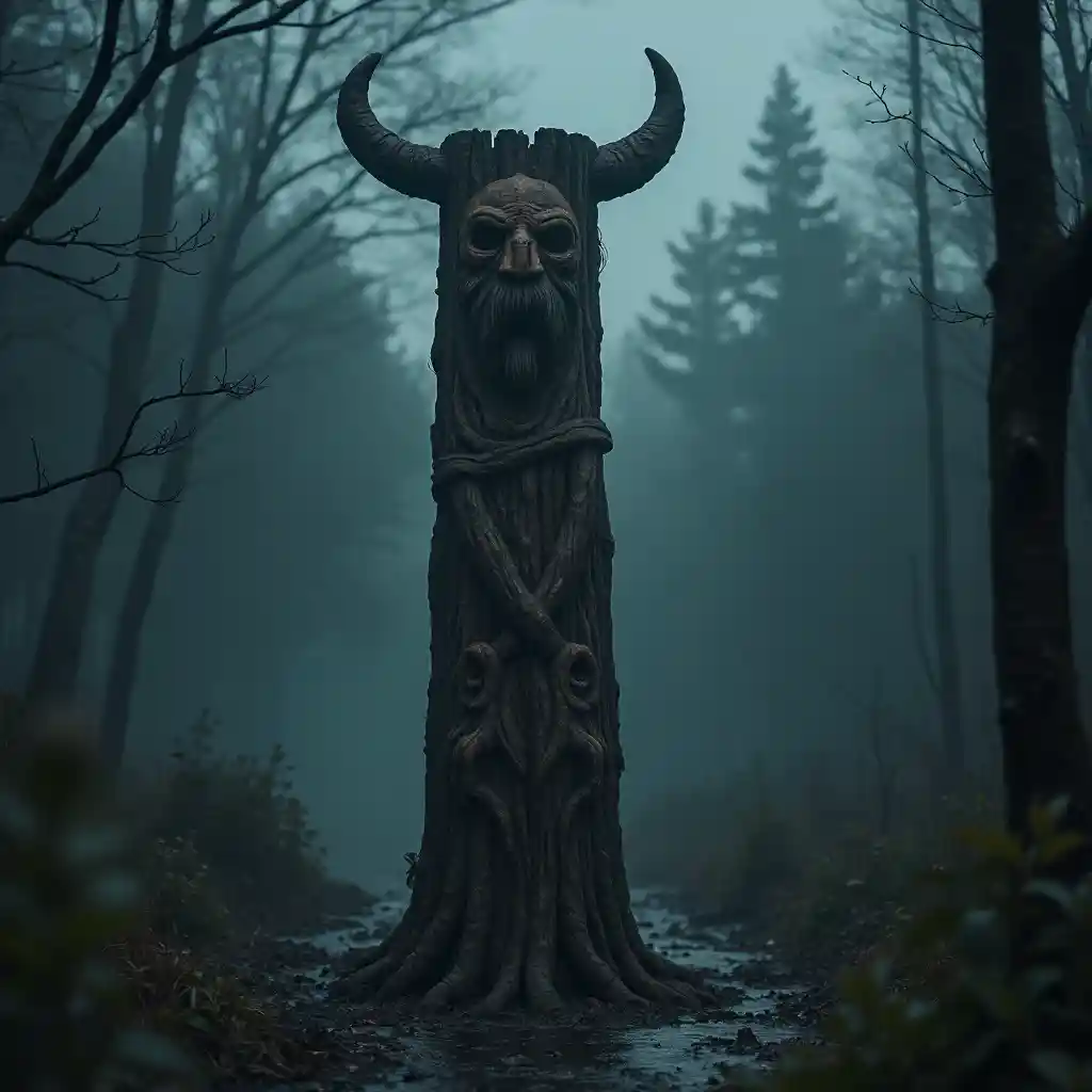 Vikings Wooden Totem