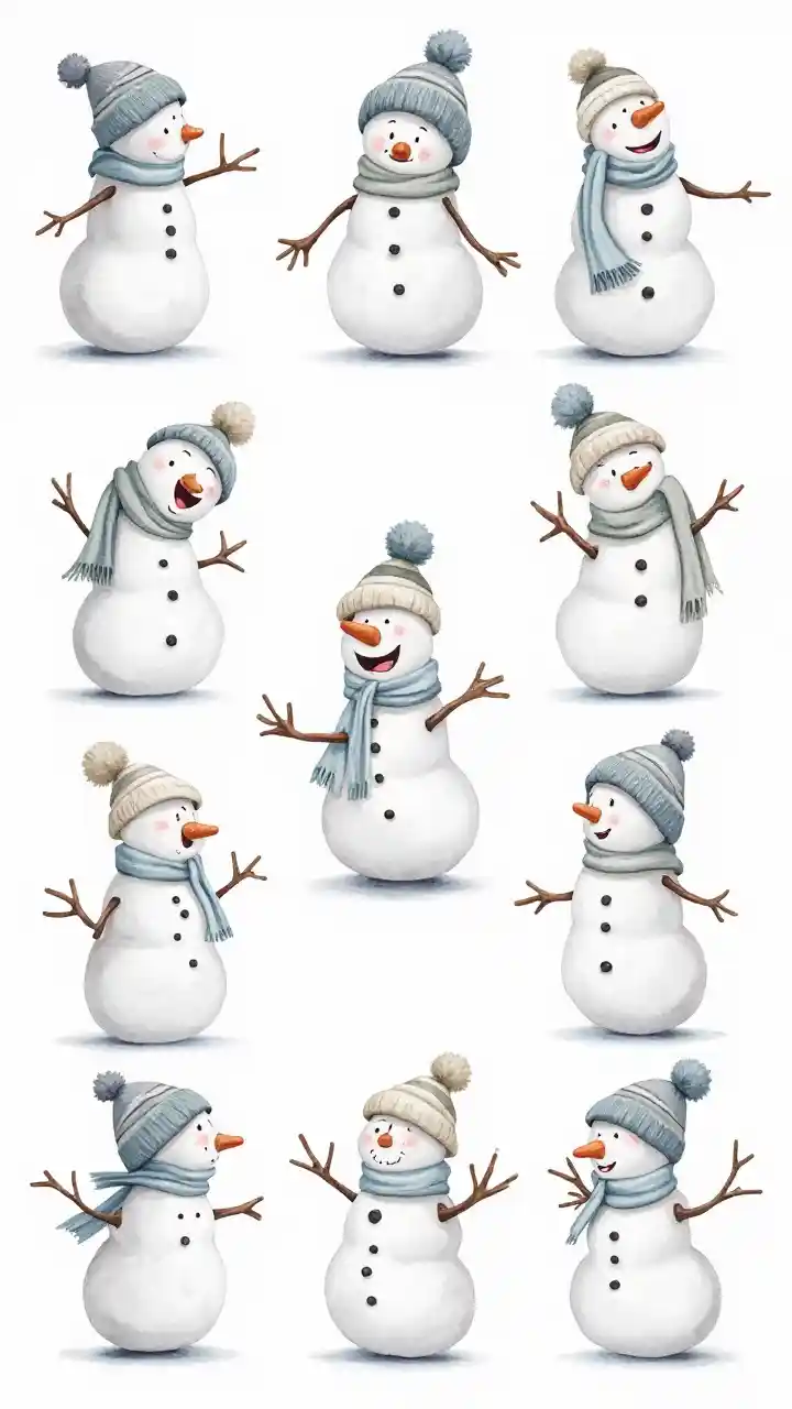 눈사람 캐릭터 테이블