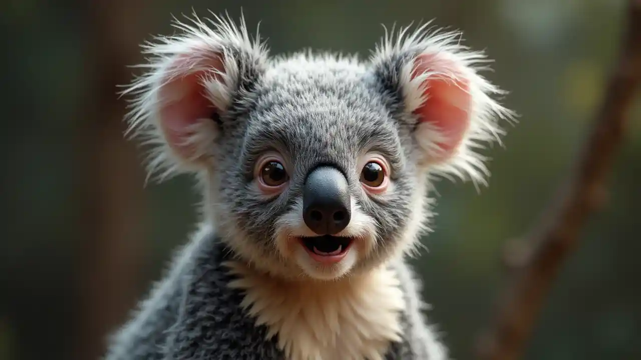 Karikatyr på en hårig koala