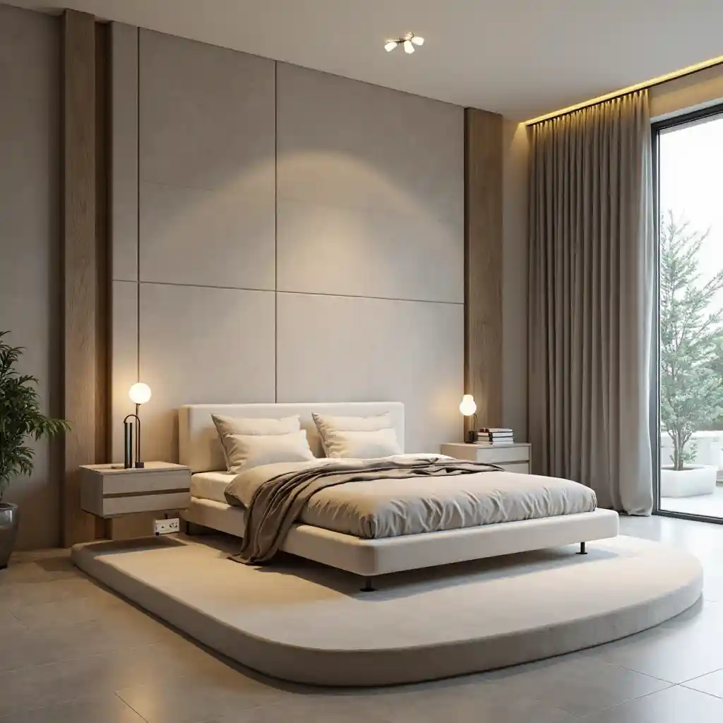 Podium d'affichage au lit moderne