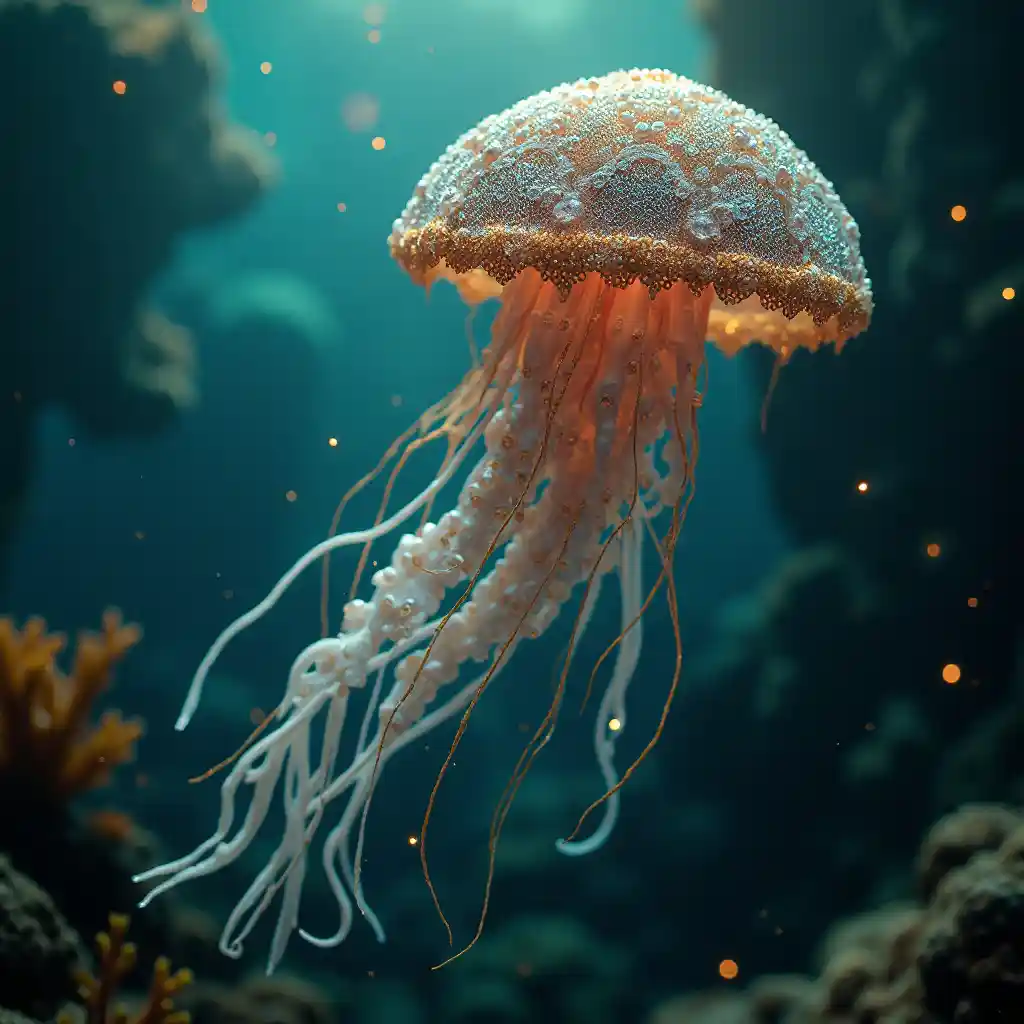 Ghostly Jellyfish Hyperrealistic Portrait Art