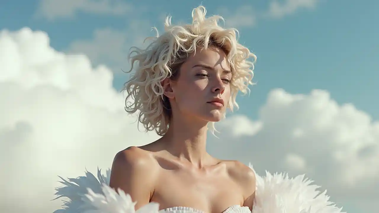 Minimalist Couture Hispanic Model