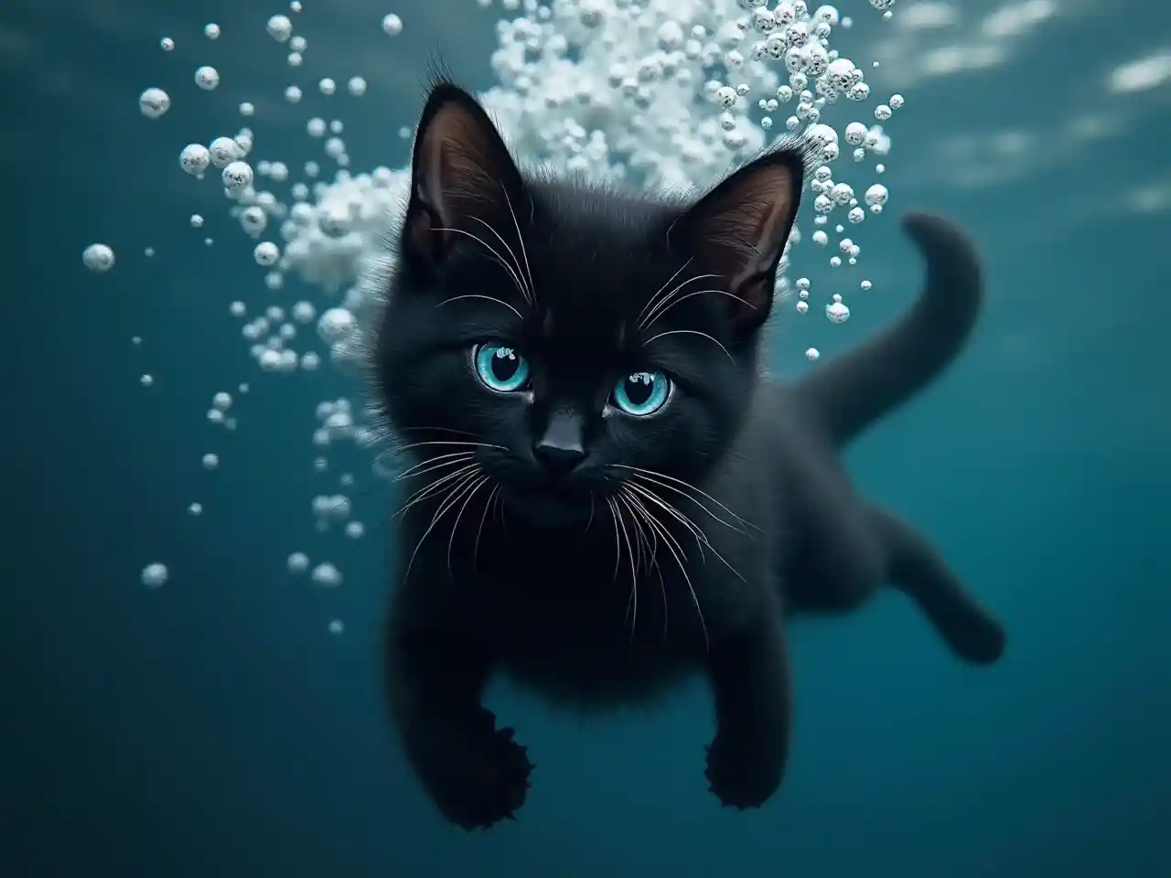 Paka Anayeogelea Chini ya Maji