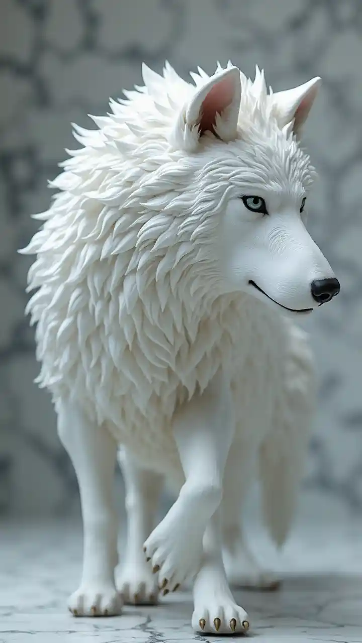 Marmurowa sztuka wilka