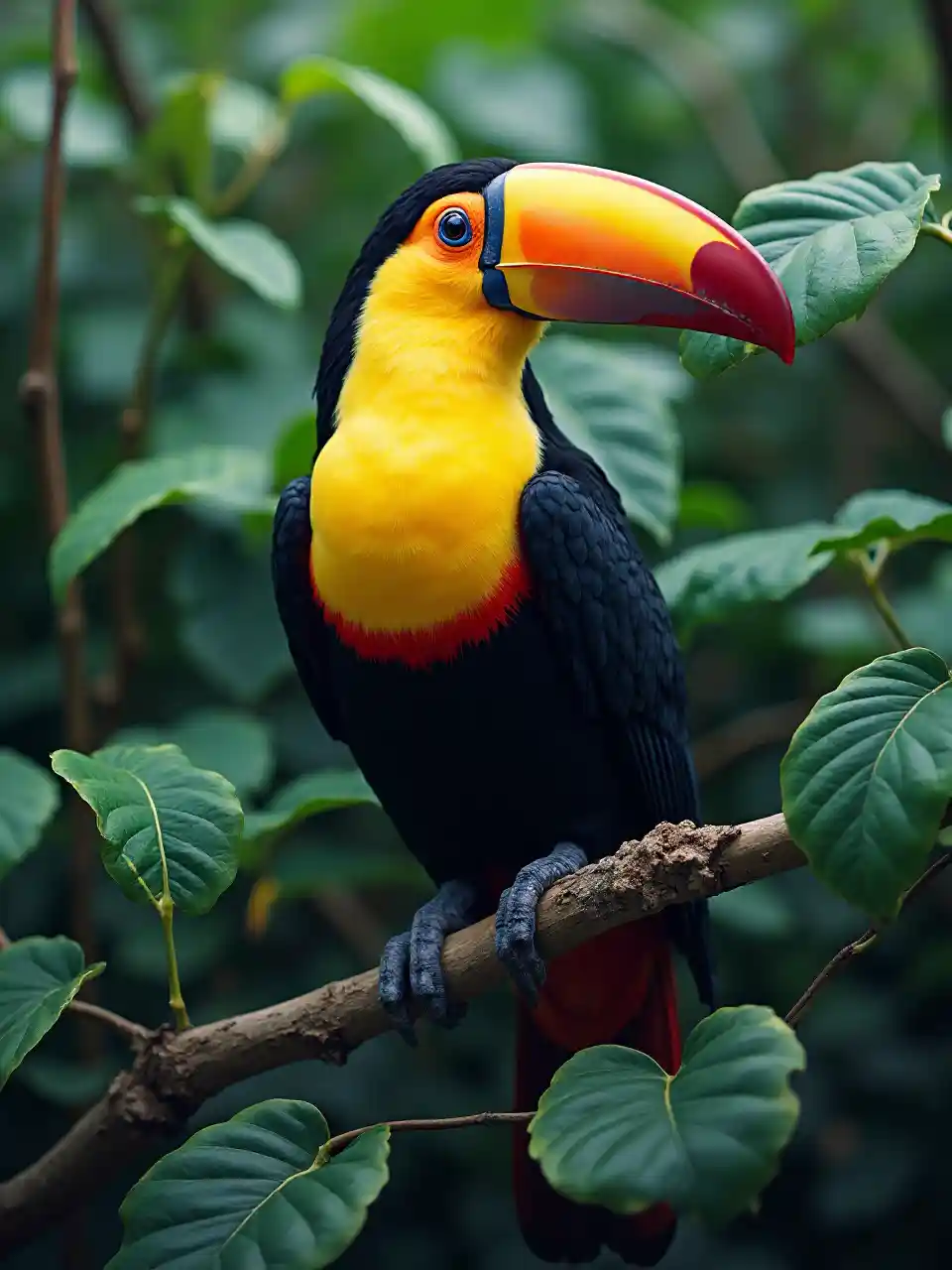 Arte Toucan in stile giungla
