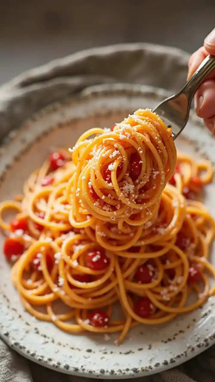 Sahani ya Pomodoro ya Spaghetti