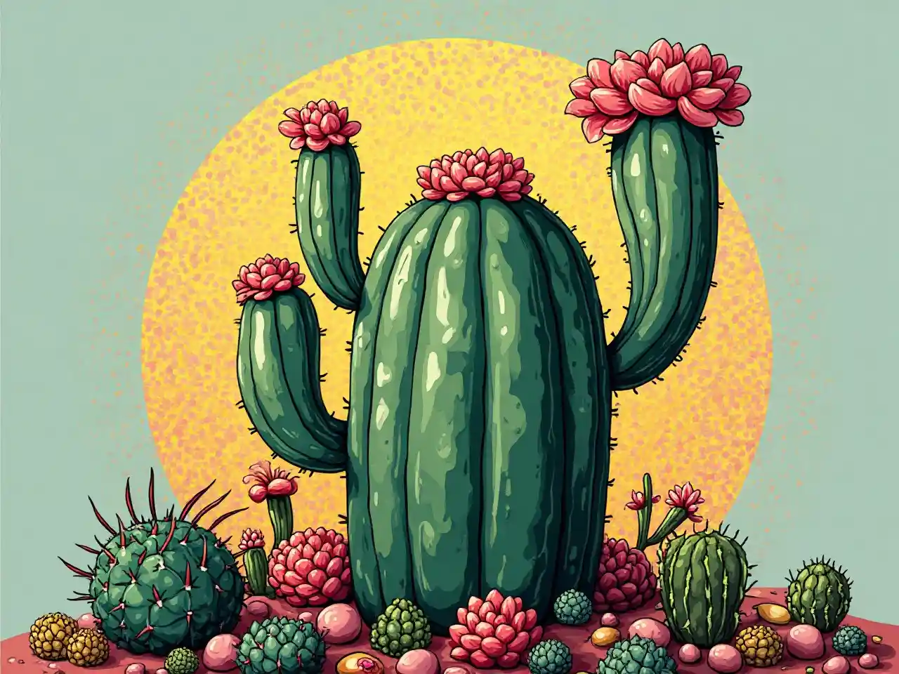 कैक्टस पॉप आर्ट