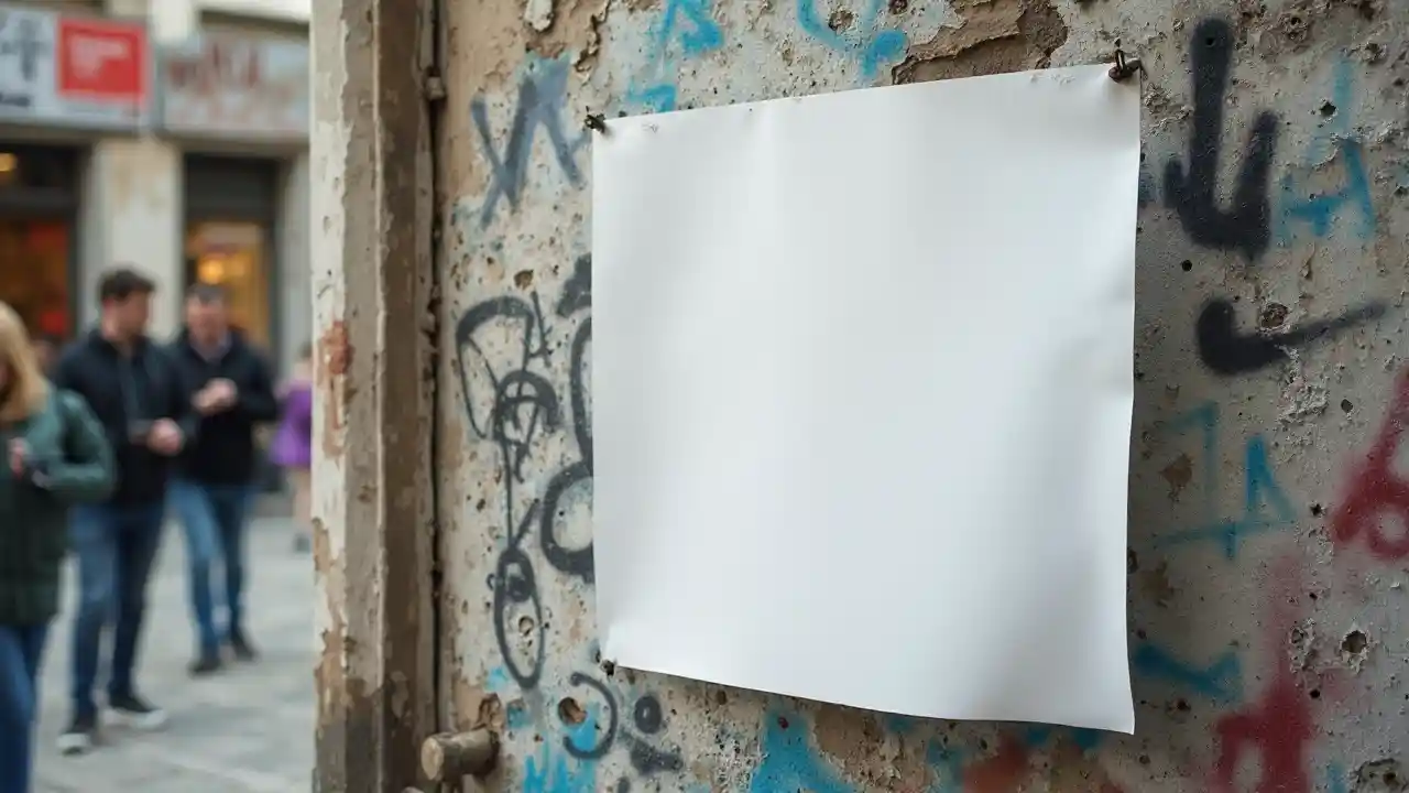 Vieux mur d'affiches