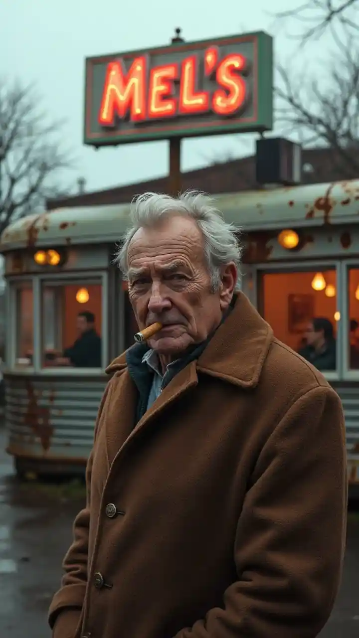 ওল্ড ম্যান রেট্রো ডিনার দৃশ্য