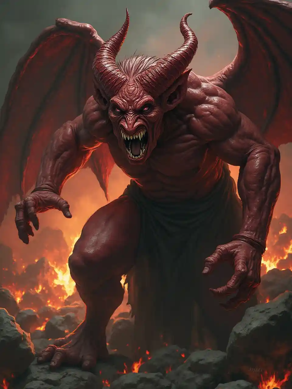 Cuento enojado del diablo