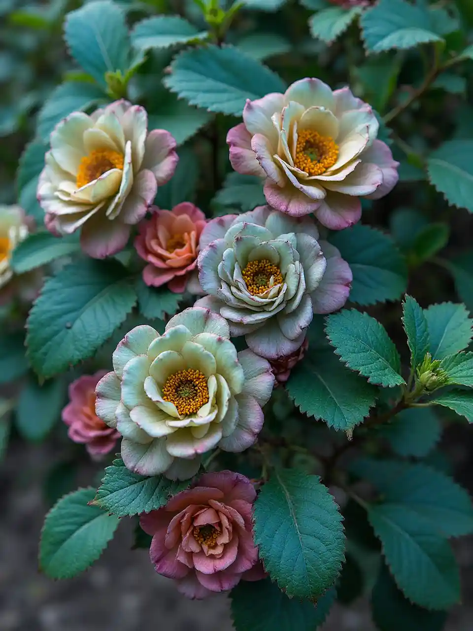 Kukkainen sininen vihreä kulta