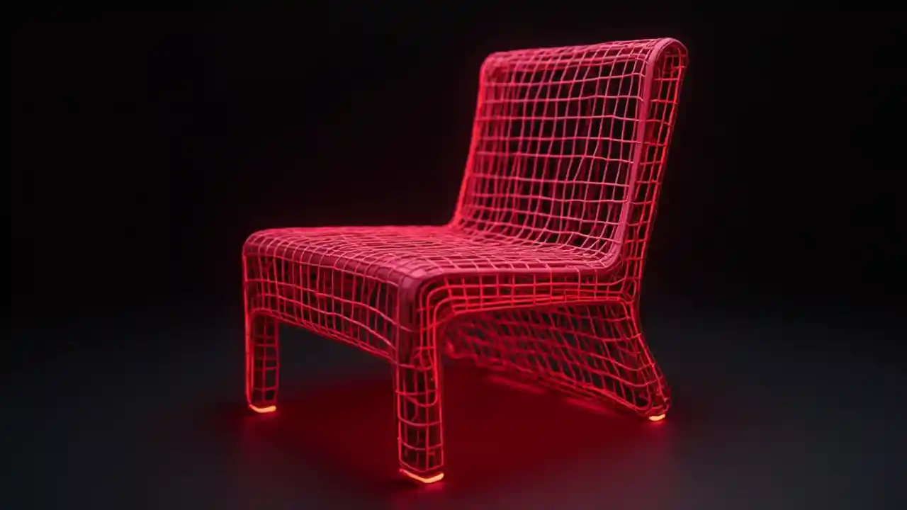 Μοντέλο καρέκλας με νεονό