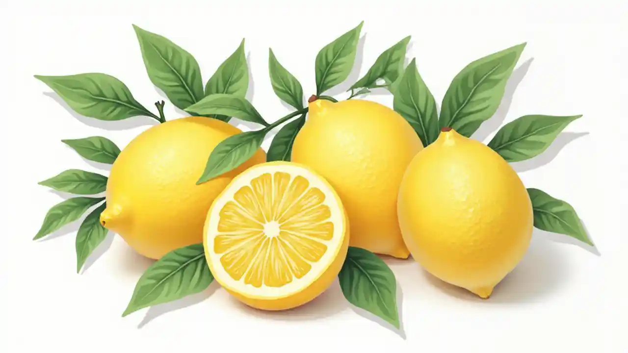 Lemon Botanical Papercut Illustration