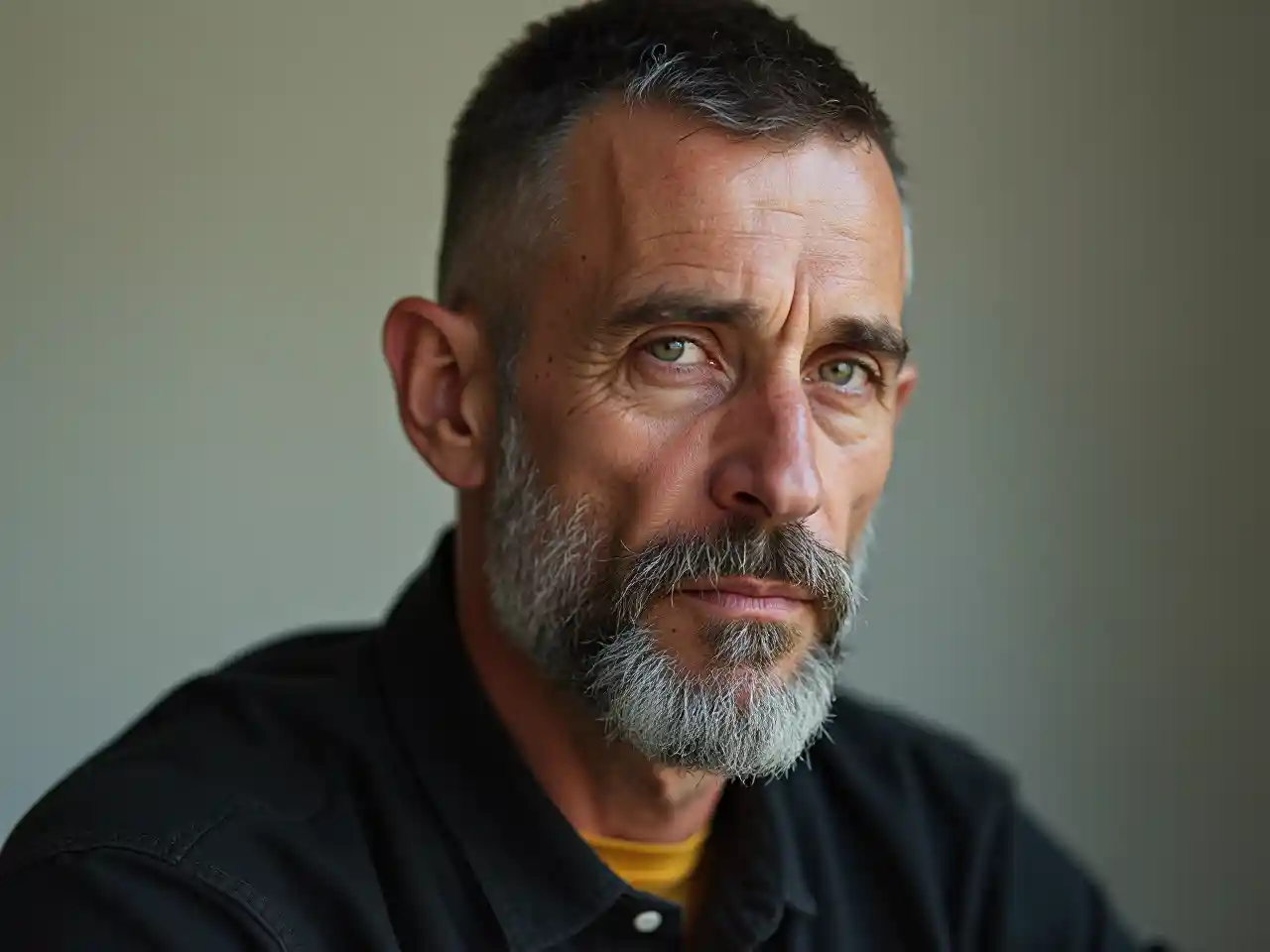 Mwanamume mwenye nywele za uso zilizokatwa