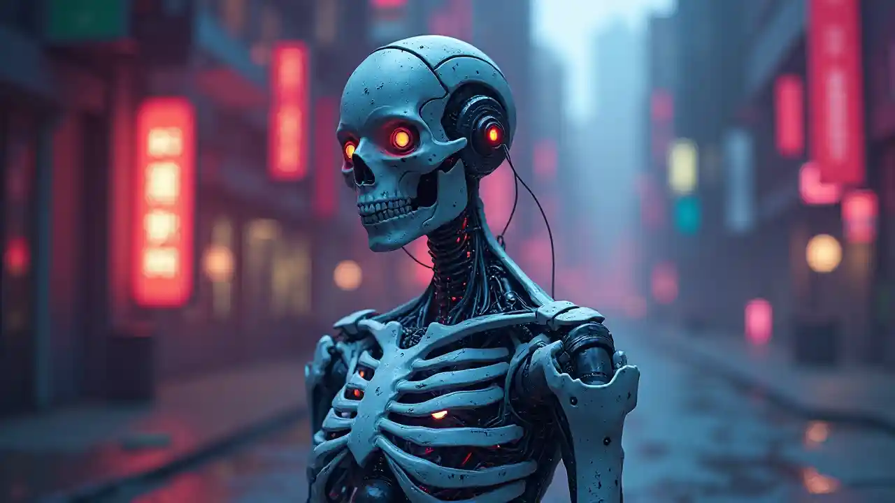 Retrato humanoide de robot