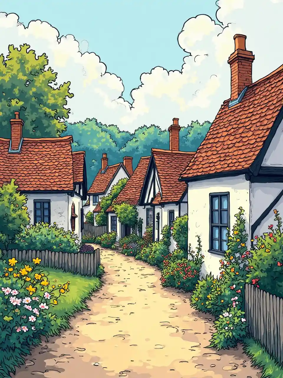 Van Gogh Dorpstekening