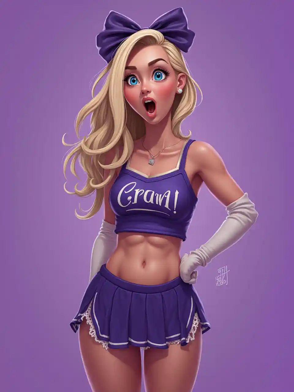 NFL Cheerleader Realistic Portrait