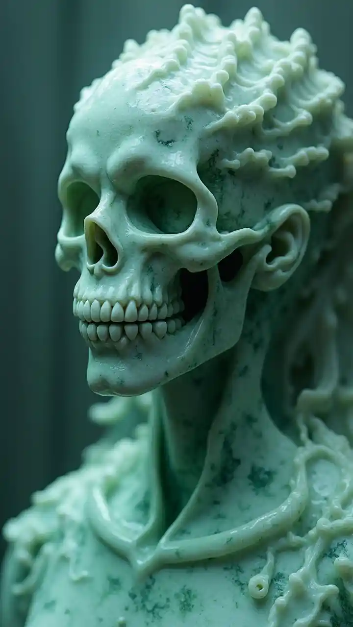 Siêu thực nữ Necromancer điêu khắc