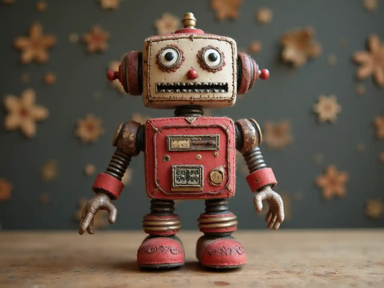Vintage Felt Robot 