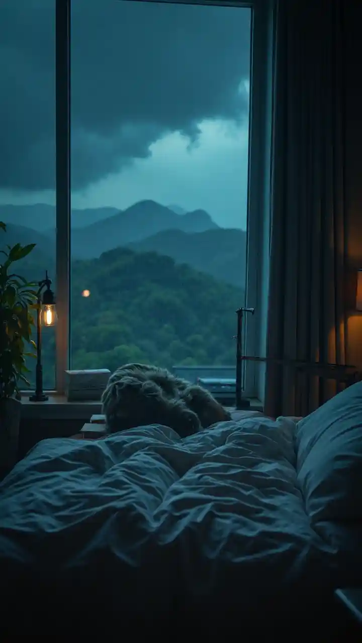 Foto scura del tifone