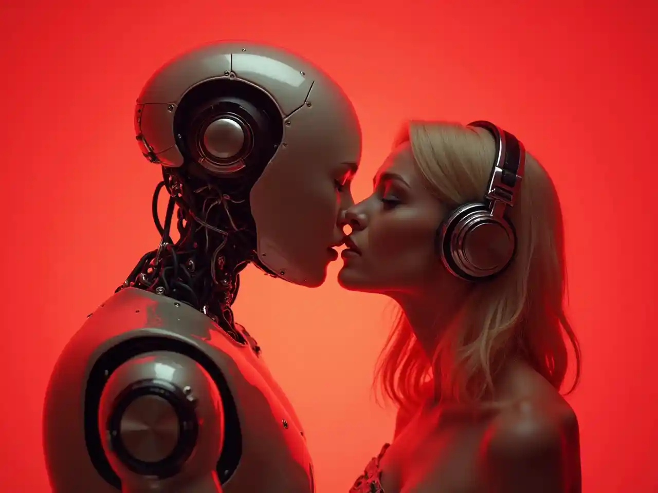 Robot besa a rubia de los 90