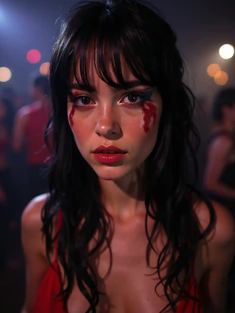 ৯০ এর দশকের নাইটক্লাবের মেকআপ নারী