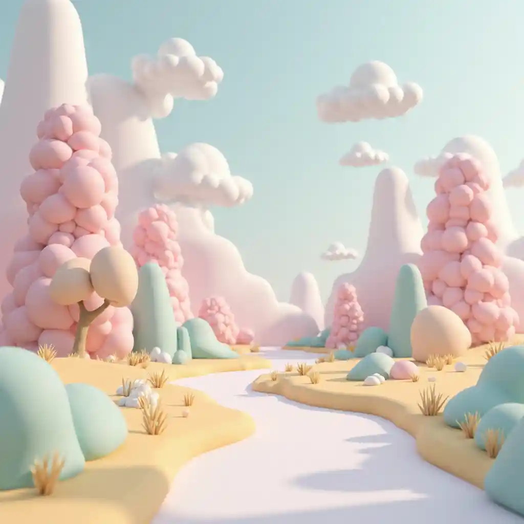 Abstract Minimalist Dreamy Mazingira Kuonyesha