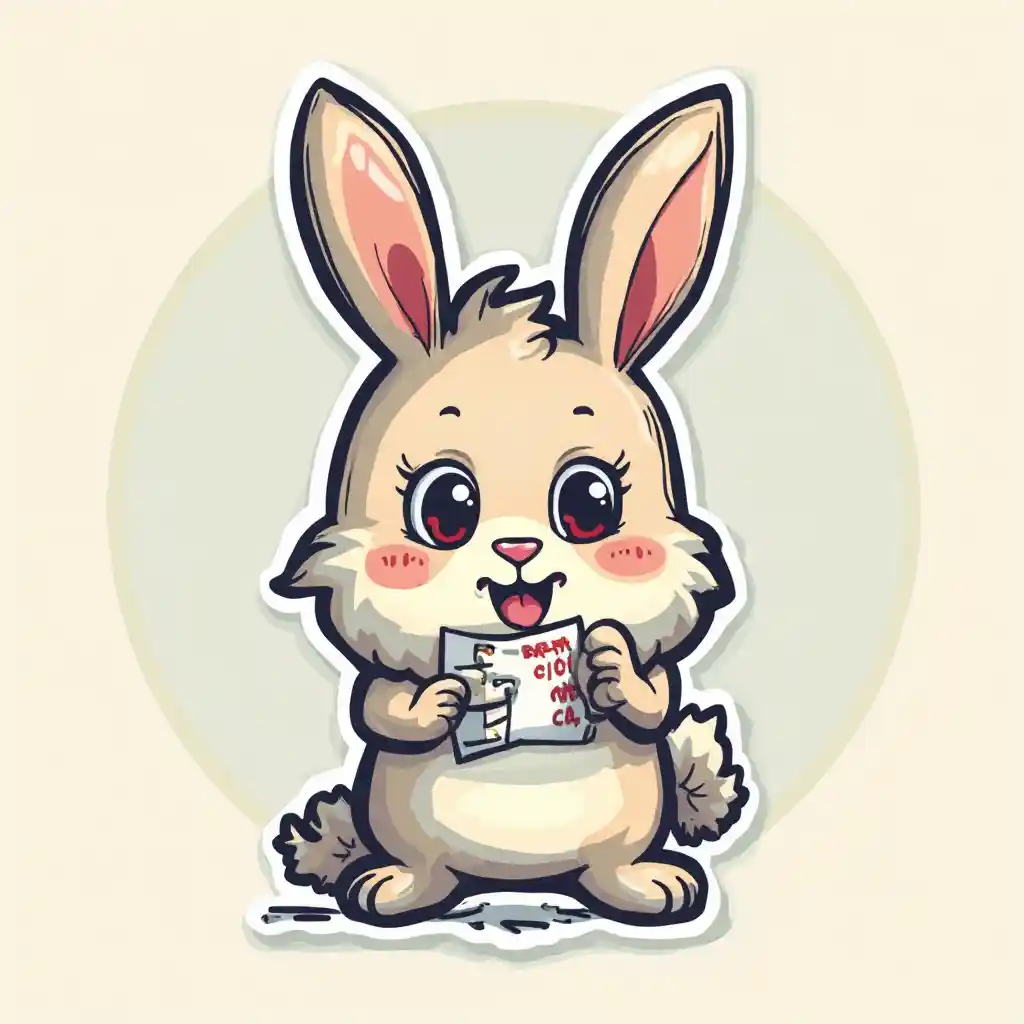 Disegno di adesivo per conigli
